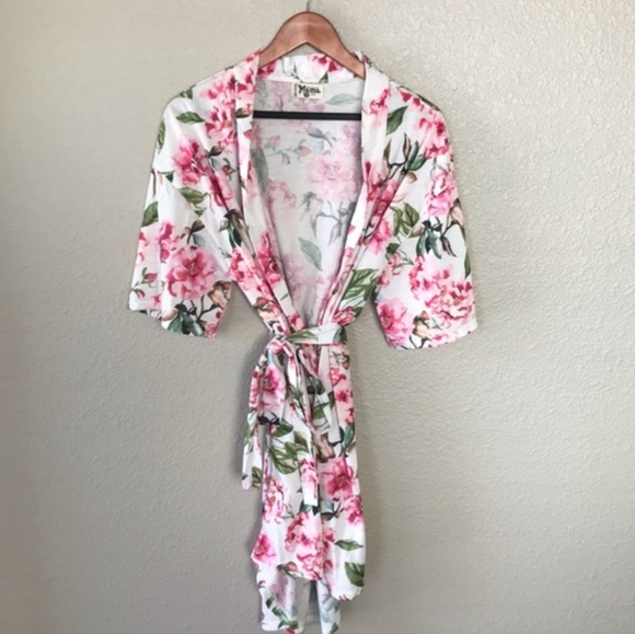 Show Me Your Mumu Brie Floral Kimono Robe Small - Picture 2 of 11
